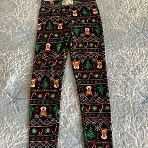 🥳christmas leggings, never worn nwot
